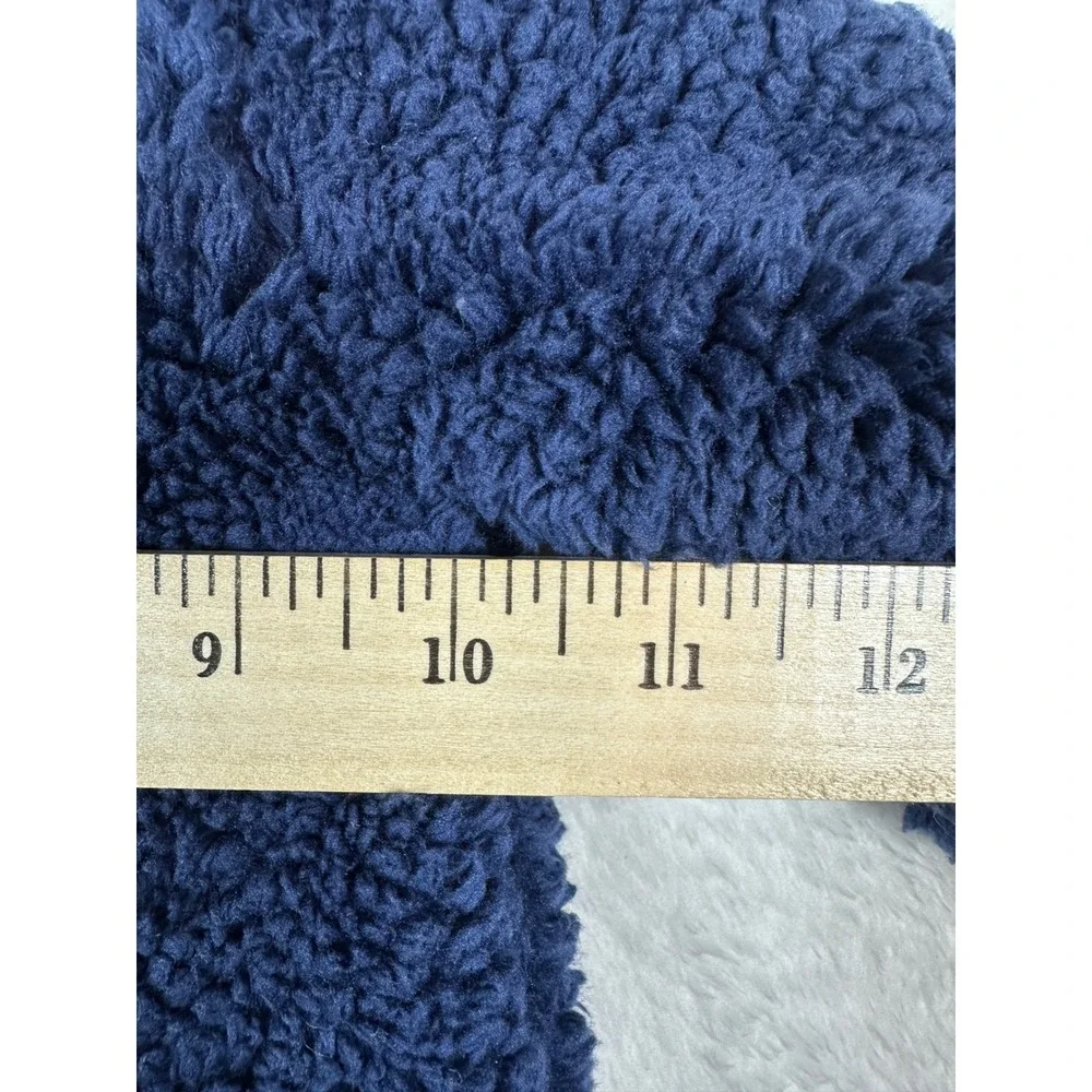Nike Sherpa Fleece Bunting Baby 3M Navy Blue Hooded One Piece Footed
